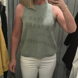 NWOT Madewell Jensen Sweater Tank XS Frosted Sage